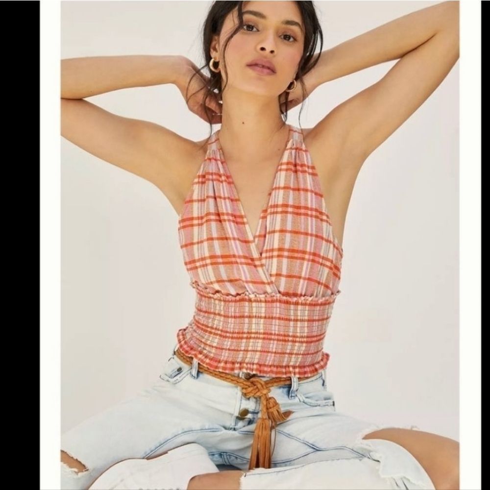 Anthropologie Gorgeous Pilcro Jessie Halter Top  Size Large